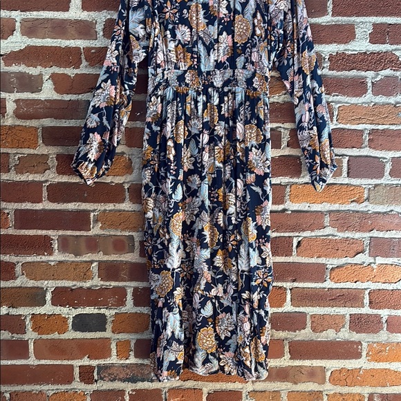 Knox Rose Blue Bishop Sleeve V-Neck Sundress - Picture 8 of 8